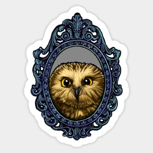 Bird Cameo: Pygmy Owl (Fiercely Adorable) Sticker